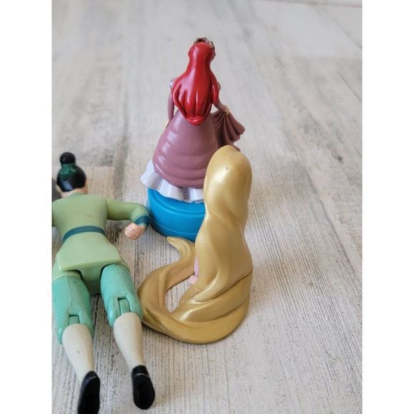 Disney princess Brave Mulan Ariel Cinderella Tangled play set toy figure - Picture 11 of 11